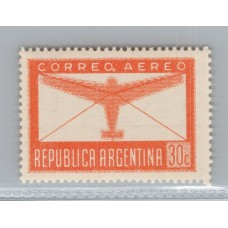 ARGENTINA 1942 GJ 857a ESTAMPILLA NUEVA MINT VARIEDAD CORREO. U$ 25